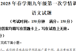 2025年江苏省泰州市泰兴市中考一模语文试题（含解析）