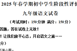 2025年江苏省泰州市兴化市中考二模语文试题（含解析）