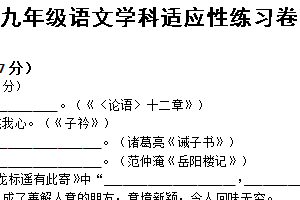 2025年江苏省无锡市厚桥中学九年级中考二模语文试题（含解析）