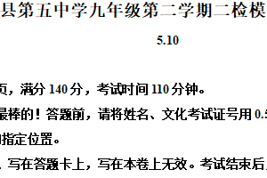 2025年江苏省徐州市沛县五中联盟学区中考二模语文试题（含解析）