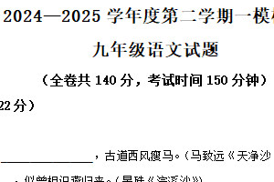 2025年江苏省徐州市中考一模语文试题（含解析）