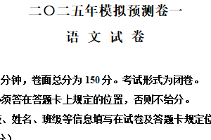 2025年江苏省盐城市中考模拟语文试题（含解析）