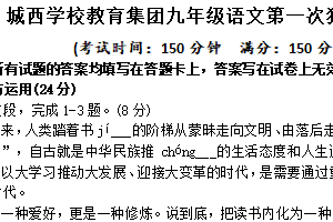 江苏省泰州市姜堰区城西实验学校2024-2025学年九年级下学期3月月考（第一次独立作业）语文试题（含答案）