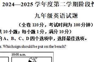2025年江苏省徐州市树德中学中考第三次质量检测英语试题（含解析）
