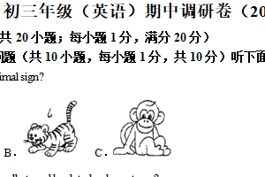 江苏省苏州市张家港市三中2024-2025学年九年级下学期期中调研英语试卷（含解析）