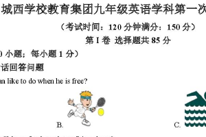 江苏省泰州市姜堰区城西实验学校2024-2025学年九年级下学期3月月考英语试题（含答案+听力音频）