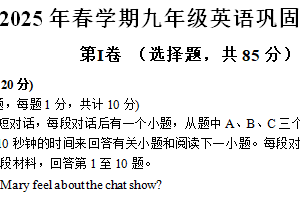 江苏省盐城市射阳县实验初级中学2024-2025学年九年级下学期3月月考英语试题(普通班)（含答案）