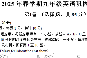 江苏省盐城市射阳县实验初级中学2024-2025学年九年级下学期3月月考英语试题(强化班)（含答案）