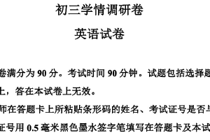 江苏省南京金陵中学集团2024-2025学年九年级下学期一模英语试卷（含答案）