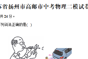 2025年江苏省扬州市高邮市中考物理二模试卷（含解析）