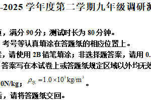 2025年江苏省淮安市中考模拟物理试题（含解析）