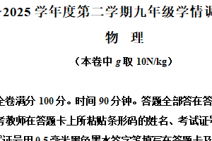 2025年江苏省南京市玄武区中考二模物理试题（含解析）