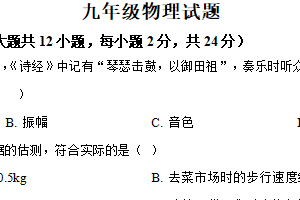 2025年江苏省宿迁市泗洪县中考三模物理试题（含解析）
