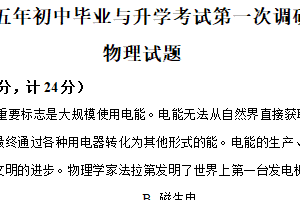 2025年江苏省盐城市亭湖区中考一模物理试题（含解析）