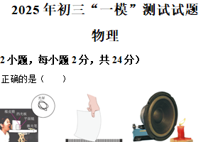 2025年江苏省扬州市宝应县中考一模物理试题（含解析）