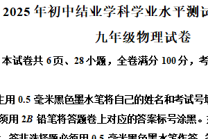 2025年江苏省镇江新区中考二模物理试题（含解析）