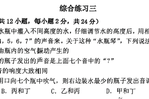 江苏省南京市金陵中学河西分校2024-2025学年九年级下学期物理中考复习试卷（含答案）