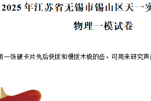 江苏省无锡市天一实验学校2024-2025学年九年级3月月考物理试题（含解析）