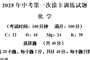 2025年4月江苏省扬州市仪征市中考一模化学试题（含解析）