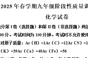 2025年江苏省常州市金坛区中考二模化学试题（含解析）