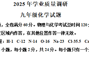 2025年江苏省连云港市海州区中考化学一模试卷（含解析）