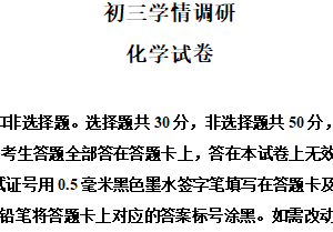 2025年江苏省南京市金陵中学集团校联考中考零模化学试题（含解析）