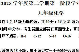 2025年江苏省南京市秦淮区中考一模化学试题（含解析）