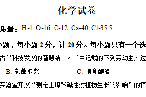 2025年江苏省宿迁市宿城区中考二模化学试题（含解析）