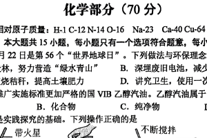 2025年江苏省盐城市滨海县中考一模化学试卷（含答案）