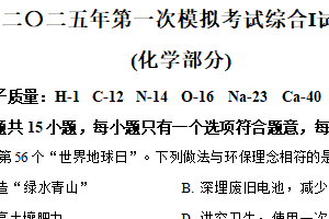 2025年江苏省盐城市建湖县中考一模化学试题（含解析）