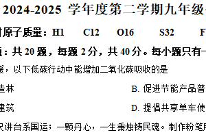 2025年江苏省扬州市邗江区实验学校中考三模化学试卷（含解析）