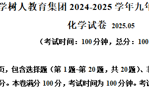 2025年江苏省扬州市树人教育集团中考二模化学试题（含解析）