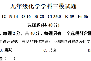 2025年江苏省扬州市仪征市中考三模化学试卷（含解析）