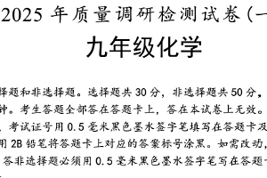 2025年江苏省南京市联合体中考一模化学试题（含答案）