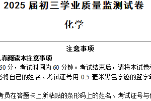 2025年江苏省南通市海安市中考一模化学试题（含答案）