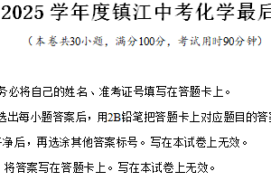 2025年江苏省镇江市中考化学最后一卷（含解析）