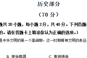 2025年江苏省宿迁市宿豫区中考三模历史试题（含解析）