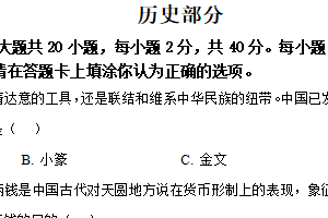 2025年江苏省宿迁市中考历史真题（含解析）