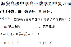 江苏省南通市海安高级中学2024-2025学年高一下学期期中复习数学试题（含解析）