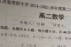 江苏省淮安市淮阴中学2024-2025学年高二下学期期中考试数学试卷（含答案）