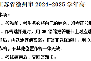 江苏省徐州市2024-2025学年高一下学期期中考试语文试卷（含解析）