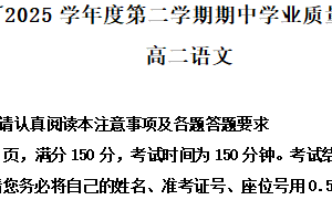 江苏省南通市海安市2024-2025学年高二下学期4月期中考试语文试题（含解析）