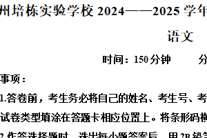 江苏省徐州市培栋实验学校2024-2025学年高二下学期期中质量检测语文试卷（含解析）
