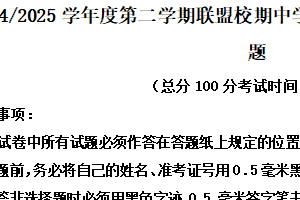 江苏省盐城市五校联盟2024-2025学年高二下学期4月期中联考政治试题（含解析）