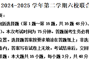 江苏省南京市六校联合体2024-2025学年高一下学期期中调研测试历史试题（含解析）