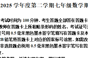 江苏省南京市玄武区外国语学校、科利华中学联考2024–2025学年七年级下学期期中数学试卷（含解析）
