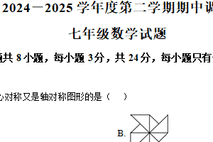 江苏省徐州市沛县2024-2025学年七年级下学期4月期中数学试题（含解析）