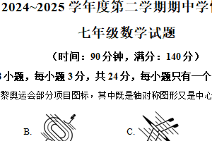 江苏省徐州市睢宁县2024—2025学年七年级下学期期中考试数学试卷（含解析）