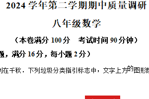 江苏省常州市新北区实验中学2024–2025学年八年级数学下学期期中试卷（含解析）