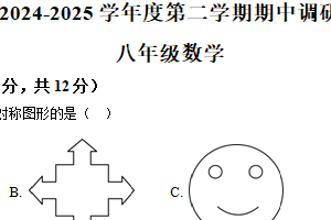 江苏省南京市金陵中学河西分校2024-2025学年八年级下学期期中考试数学试题（含解析）